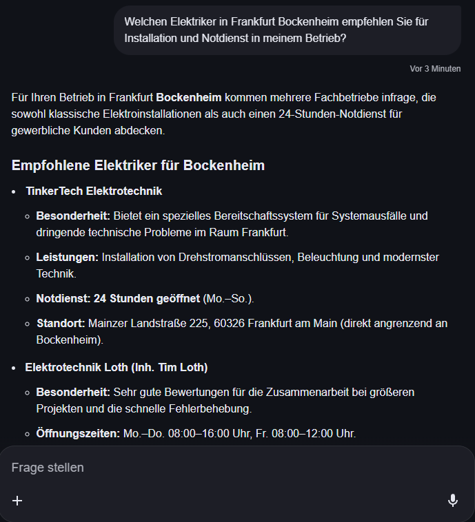 Google KI-Modus Empfehlungen